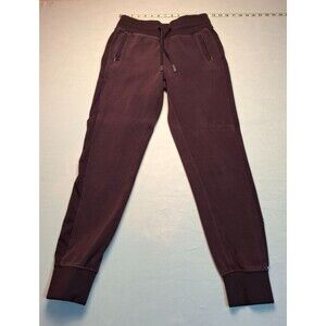 Lululemon Sweatpants Womens Size S Maroon Joggers Pull On Pockets